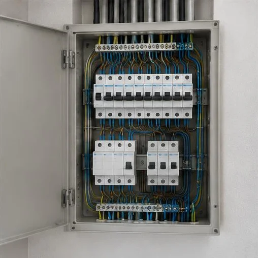Storingen & reparaties Overzichtelijke elektrische bedrading in een verdeelkast